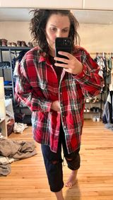 Flannel Shirt Red Size XL Photo 0