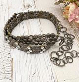 Chico’s Antique Brass Silver Chain Belt 50” Photo 0