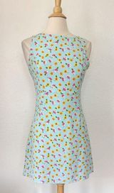 Vintage 90’s Baby Blue Floral Sleeveless Sundress Photo 0