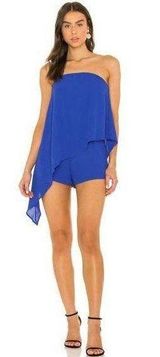 superdown  Jolie Strapless Romper Cobalt Blue Womenss Size Small Photo 0
