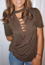 Windsor Lace Up Top Photo 0