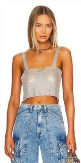 superdown  Mackenzie Crop Top in Gold Photo 0
