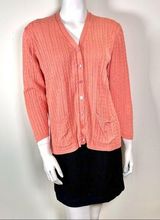 Neiman Marcus Vintage  Cable Knit Silk Cardigan Photo 0