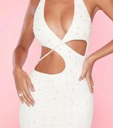Strappy Beaded Embellished Dress St. Tropez Pearl Accents Photo 0