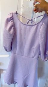 BohoBlu Lavender Romper Lace Up Photo 0
