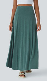 HALARA Women's Maxi Skirt in Deep Green Photo 0