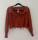 Cropped Burnt Orange Sweater Photo 0