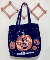 DISNEY Walt Disney World MICKEY HALLOWEEN PUMPKIN JACK O LANTERN TOTE BAG PURSE Photo 0