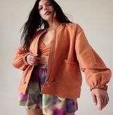 ATHLETA Alicia Keys Enlighten Up Linen Bomber Jacket Photo 0