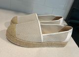 Women's Adila Leather Platform Espadrilles In Nude/White size 7 Photo 0