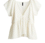 H&M Divided Crepe Peplum Blouse size L Photo 0