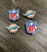Crocs Miami Dolphins Football Team Charm For  Shoe Charms - 4 Pieces Photo 0