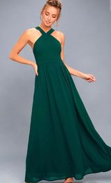 Lulus Forest Green Maxi Dress Photo 0