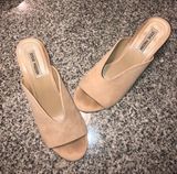 Steve Madden Nude Suede Block Heels Photo 0