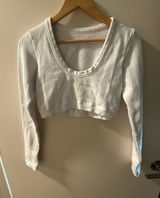 Alo cropped long sleeve ribbed top Photo 0