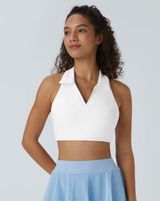 Halara SoftlyZero Airy Racerback Cool Touch Cropped Tennis Tank Top-UPF50 XL NEW Photo 0