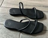 A New Day Black Minimalist Sandals with Sleek Straps Photo 0