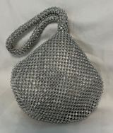 Fashion Vintage Vibe Triangle Rhinestone Evening Handbag Clutch Silver Photo 0