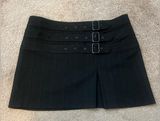 EXPRESS Vintage Schoolgirl Triple Belt Buckle Skirt Photo 0