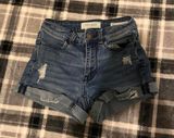 PacSun Dark Denim High Waisted Shorts Photo 0