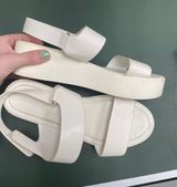 Platform White Sandals Size 9 Photo 0