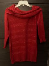 Iz Byer Red Sequin Sweater Photo 0