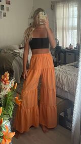 Orange Flare Pants Photo 0