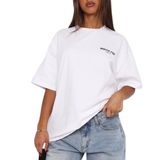 NEW  Offstage back graphic oversized white tee - M/L Photo 0