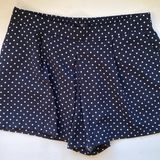Gap Factory navy blue white polka dot knit swing shorts, size M Photo 0