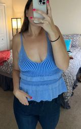 BCBGeneration Blue Sweater Tank Photo 0