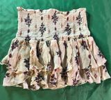 California Gypsy Women’s Ruffled and Crinkled Floral Tube Top Size L Photo 0