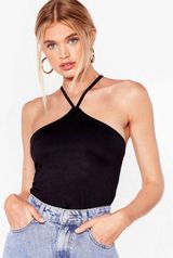 Nasty Gal Black Halter Tank Photo 0