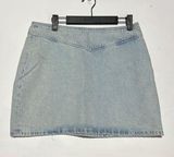 NEW ZARA Light Wash Denim Skirt Size Large Photo 0