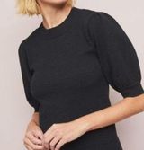 EUC Moth Connelly Puff Short Sleeve Black Sweater Large Photo 0