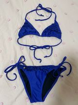 Rampage Vintage Y2K Blue Ruffle Bikini Set Photo 0