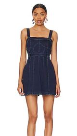 Free People Margot denim mini dress in dark indigo Photo 0