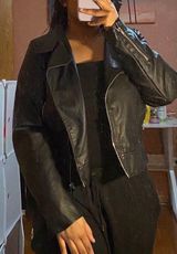 Leather Jacket Black Size L Photo 0