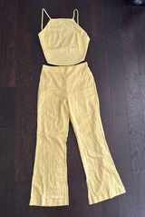Free People Yellow Pants & Top Set Photo 0