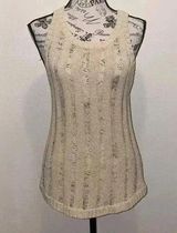 Club Monaco  Italian Yarn Cream Colored Tunic Tank Top Women's Size Small Photo 0