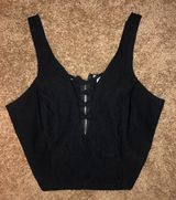 Charlotte Russe Black Crop Top  Photo 0