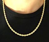 Gold Chain Rope Chain 20in 4mm Necklace Photo 0