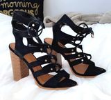 Charlotte Russe Black Lace-up Heels Photo 0