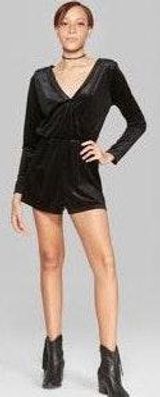 Wild Fable Black Romper Photo 0