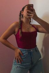 Vintage Hot Pink Corset Top Photo 0