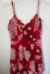 Trixxi Red Floral Dress Photo 0