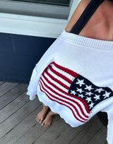 American flag sweater White Size L Photo 0
