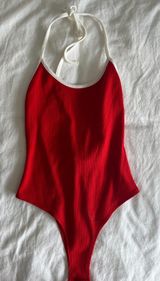 Princess Polly Red Tank Bodysuit Photo 0