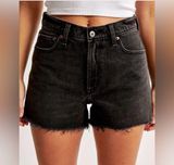 The 90s Relaxed Cutoff Shorts High Rise Black - Size 34/18 Photo 0