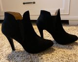 Bella Marie Black Suede Ankle Booties Photo 0