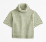 ABERCROMBIE AND FITCH WOMENS GREEN WOOL BLEND TURTLENECK SWEATER GREEN SMALL Photo 0
